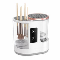 Limpiador eléctrico de brochas PULCRA con brochas insertadas